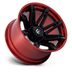 Fuel 1PC FC401 Brawl 20x10 Matte Black with Candy Red Lip Wheel