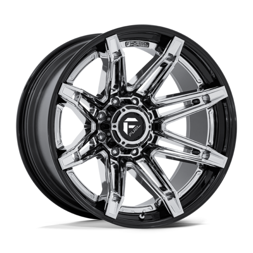 Fuel 1PC FC401 Brawl 22x10 Chrome with Gloss Black Lip Wheel