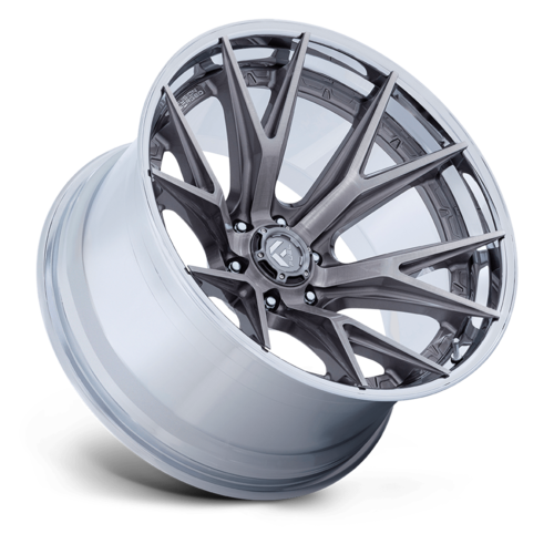 Fuel 1PC Catalyst 22x12 Wheel with Chrome Lip and Gray Finish - 6x135 Bolt Pattern, -44 Offset, 87.10 Center Bore