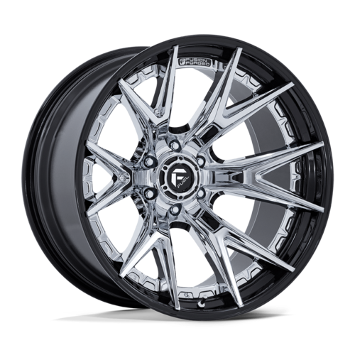 Fuel 1PC Catalyst 20x9 Inch Chrome with Gloss Black Lip Wheel for 6x135 Bolt Pattern Vehicles