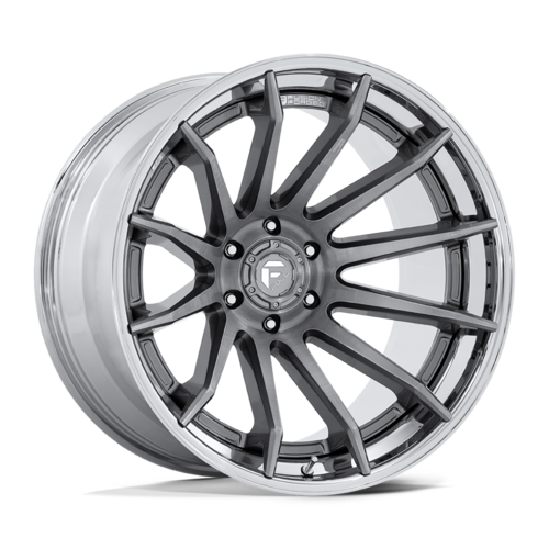 Fuel 1PC FC403 BURN 20x9 Inch Platinum with Chrome Lip Wheels for 5x127 Bolt Pattern