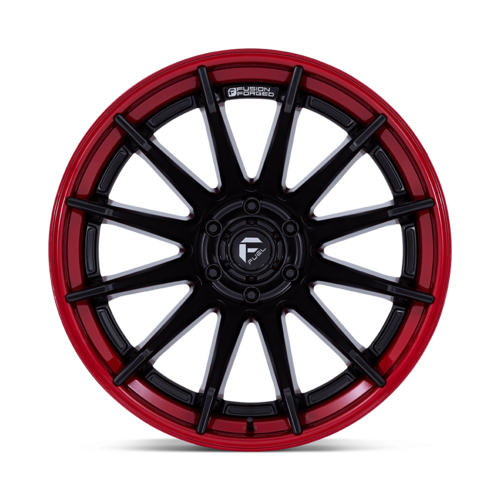 Fuel 1PC FC403 BURN 22x12 Matte Black with Candy Red Lip Wheel