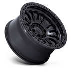 Fuel 1PC RINCON 17x9 Matte Black with Gloss Black Lip Wheel - 6x139.7 Bolt Pattern, +1 Offset