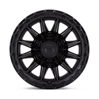 Fuel 1PC FC866 Piston 17x8.5 Blackout with Gloss Black Lip - 6x139.7 Bolt Pattern, +25 Offset, 106.10mm Center Bore