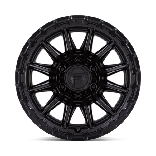 Fuel 1PC FC866 Piston 17x9 Wheel with Blackout Finish and Gloss Black Lip