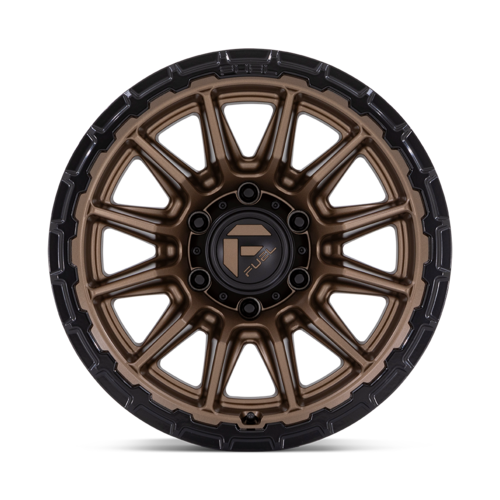 Fuel 1PC FC866 Piston 20x9 Wheel with Matte Bronze Finish and Gloss Black Lip