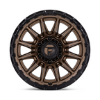 Fuel 1PC FC866 Piston 22x10 5x127 Bolt Pattern Matte Bronze with Gloss Black Lip