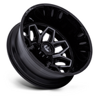 Fuel 1PC D875 Flux Dually 20x8.25 Inch Gloss Black Brushed Face Wheel with Gray Tint and -240 Offset