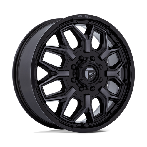 Fuel 1PC D875 Flux Dually 22x8.25 Inch Gloss Black Brush-FC Gray Tint Wheel