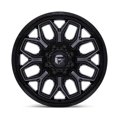 Fuel 1PC D875 Flux Dually 22x8.25 Inch Gloss Black Brush-FC Gray Tint Wheel