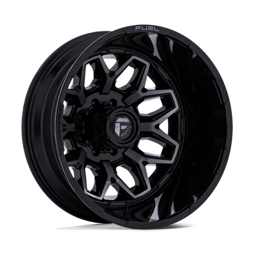 Fuel 1PC D875 Flux Dually 20x8.25 Inch Gloss Black Brush Finish with Gray Tint