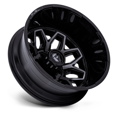 Fuel 1PC D875 Flux Dually 22x8.25 Wheel with Gloss Black Brush Gray Tint Finish