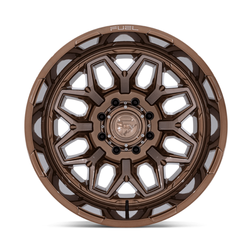 Fuel 1PC D876 Flux Dually 22x8.25 Platinum Bronze Wheel with 8x165.1 Bolt Pattern