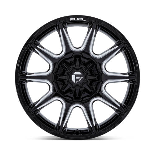 Fuel 1PC FC880 SUPER C 22x10 Gloss Black Milled Wheels with 6x135/6x139.7 Bolt Pattern and -18 Offset