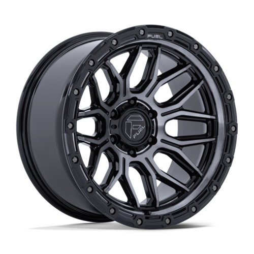 Fuel 1PC Surge 18x9 Wheel - Gloss Black Machined with Gray Tint Finish, 6x139.7 Bolt Pattern, +1 Offset