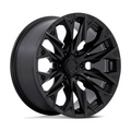 Fuel 1PC D804 Flame 20x9 Blackout Off-Road Wheel with 6x139.7 Bolt Pattern and +1 Offset