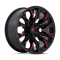 Fuel 1PC D823 Flame 20x9 Gloss Black Milled with Candy Red Wheel with 6x135 Bolt Pattern and 87.10mm Center Bore