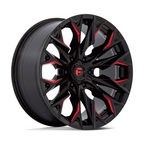 Fuel 1PC D823 Flame 20x9 Gloss Black Milled with Candy Red Wheel