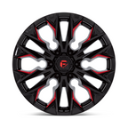 Fuel 1PC D823 Flame 20x9 Gloss Black Milled with Candy Red Wheel