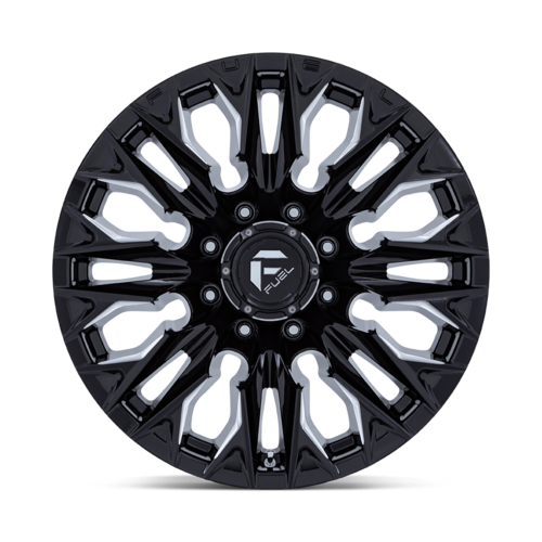 Fuel 1PC D803 Flame 20x9 Inch Gloss Black Milled Wheel with 8x180 Bolt Pattern and +1 Offset