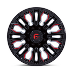 Fuel 1PC D823 Flame 20x9 Gloss Black Milled with Candy Red Wheel with 8x180 Bolt Pattern and +20 Offset