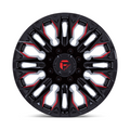Fuel 1PC D823 Flame 20x9 Gloss Black Milled with Candy Red Wheel