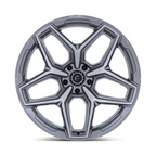 Fuel 1PC FLUX 17x9 Silver Platinum Wheel with 5x127 Bolt Pattern and -12 Offset