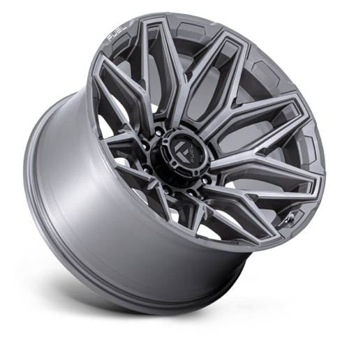 Fuel 1PC Flux 22x12 Inch Silver Platinum Wheel with -44 Offset and 8x165.1 Bolt Pattern