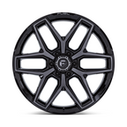 Fuel 1PC Flux 24x10 Black Gloss Brushed Face Wheel with Gray Tint, 6x139.7 Bolt Pattern, +0 Offset, 106.10mm Center Bore