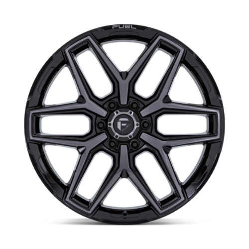 Fuel 1PC Flux 22x10 Inch Gloss Black Brushed Face Wheel with Gray Tint - 6x139.7 Bolt Pattern, -18 Offset, Center Bore 106.10mm
