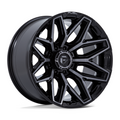 Fuel 1PC FLUX 20x9 Inch Gloss Black Brushed Face Wheel with Gray Tint - 8x180 Bolt Pattern, +1 Offset, 124.20mm Center Bore