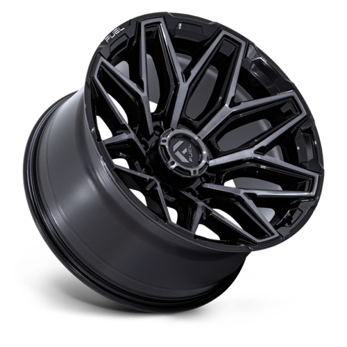 Fuel 1PC FLUX 20x9 inch Gloss Black Brushed Face Wheel with Gray Tint - 8x170 Bolt Pattern, +1 Offset, 125.10 Center Bore