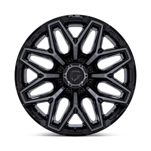 Fuel 1PC FLUX 20x9 Inch Gloss Black Brushed Face Wheel with Gray Tint - 8x180 Bolt Pattern, +1 Offset, 124.20mm Center Bore