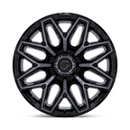Fuel 1PC FLUX 22x12 Black Gloss Brush Wheel with -44 Offset and 8x165.1 Bolt Pattern