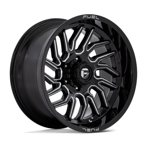Fuel 1PC D807 Hurricane 20x10 Inch Gloss Black Milled Wheel with -18 Offset and 6x135 Bolt Pattern