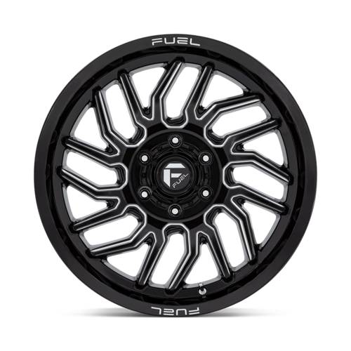 Fuel 1PC D807 Hurricane 20-Inch Gloss Black Milled Wheel with 6x135 Bolt Pattern and 87.10 Center Bore