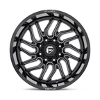 Fuel 1PC D807 Hurricane 22x12 Black Gloss Milled Wheel with -44 Offset and 6x139.7 Bolt Pattern