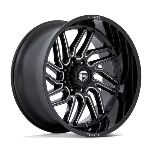Fuel 1PC D807 Hurricane 24x12 Black Gloss Milled Off-Road Wheel with 8x170 Bolt Pattern