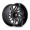Fuel 1PC D807 Hurricane 24x12 Black Gloss Milled Off-Road Wheel with 8x170 Bolt Pattern