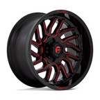 Fuel 1PC D808 Hurricane 20x10 Gloss Black Milled with Red Tint Wheel