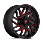 Fuel 1PC D808 Hurricane 20x9 Gloss Black Milled with Red Tint Wheel