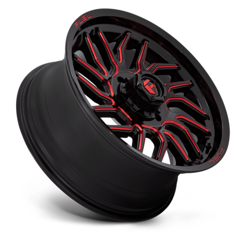 Fuel 1PC D808 Hurricane 20x9 Gloss Black Milled Red Tint Wheel with 6x135 Bolt Pattern and 87.10mm Center Bore