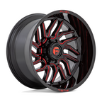 Fuel 1PC D808 Hurricane 20x10 Wheel with Gloss Black Milled Finish and Red Tint