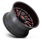 Fuel 1PC D808 Hurricane 20x10 Gloss Black Milled Red Tint Off-Road Wheel