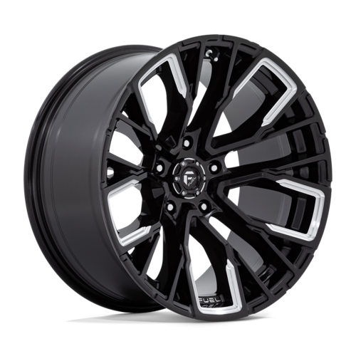 Fuel 1PC D849 Rebar 20x10 Inch Gloss Black Milled Wheel with 5x127 Bolt Pattern and -18 Offset