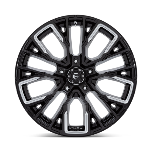 Fuel 1PC D849 Rebar 20x10 Inch Gloss Black Milled Wheel with 5x127 Bolt Pattern and -18 Offset
