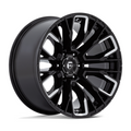 Fuel 1PC D849 Rebar 17x9 Inch Gloss Black Milled Wheel with -12 Offset and 6x139.7 Bolt Pattern