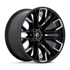 Fuel 1PC D849 Rebar 17x9 Inch Gloss Black Milled Wheel with -12 Offset and 6x139.7 Bolt Pattern