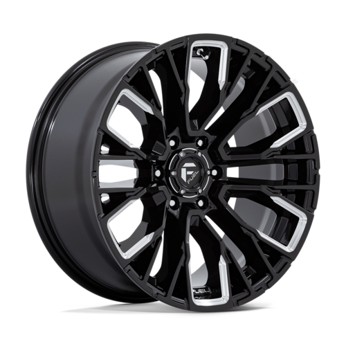 Fuel 1PC D849 Rebar 20x9 Inch Gloss Black Milled Alloy Wheel with 6x139.7 Bolt Pattern and 106.10mm Center Bore