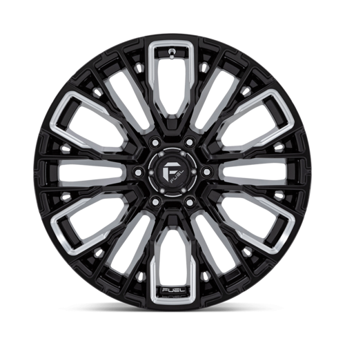 Fuel 1PC D849 Rebar 20x9 Inch Gloss Black Milled Alloy Wheel with 6x139.7 Bolt Pattern and 106.10mm Center Bore